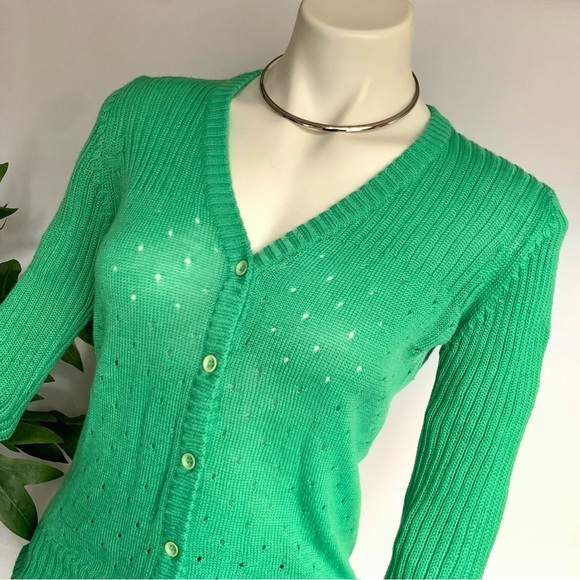v i n t a g e :: Delicate Granny Dainty Pointelle Knit...